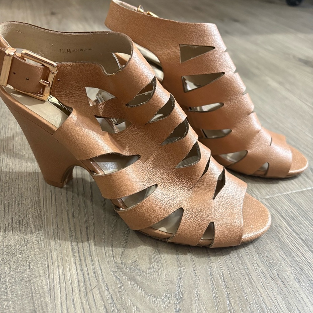 INC International Concepts Gretchenn Beige Slingback Sandals Womens 7.5M Boho